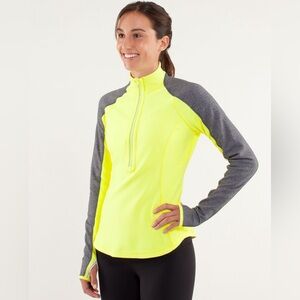 Lululemon U Turn Half Zip Yellow / Gray